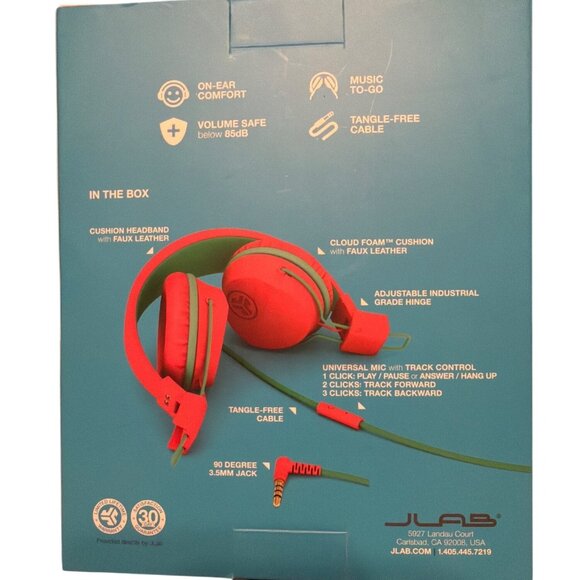 Jlab Jbuddies Studio OnEar Folding Kids Headphones Adjustable Cushioned Headband - Picture 2 of 4